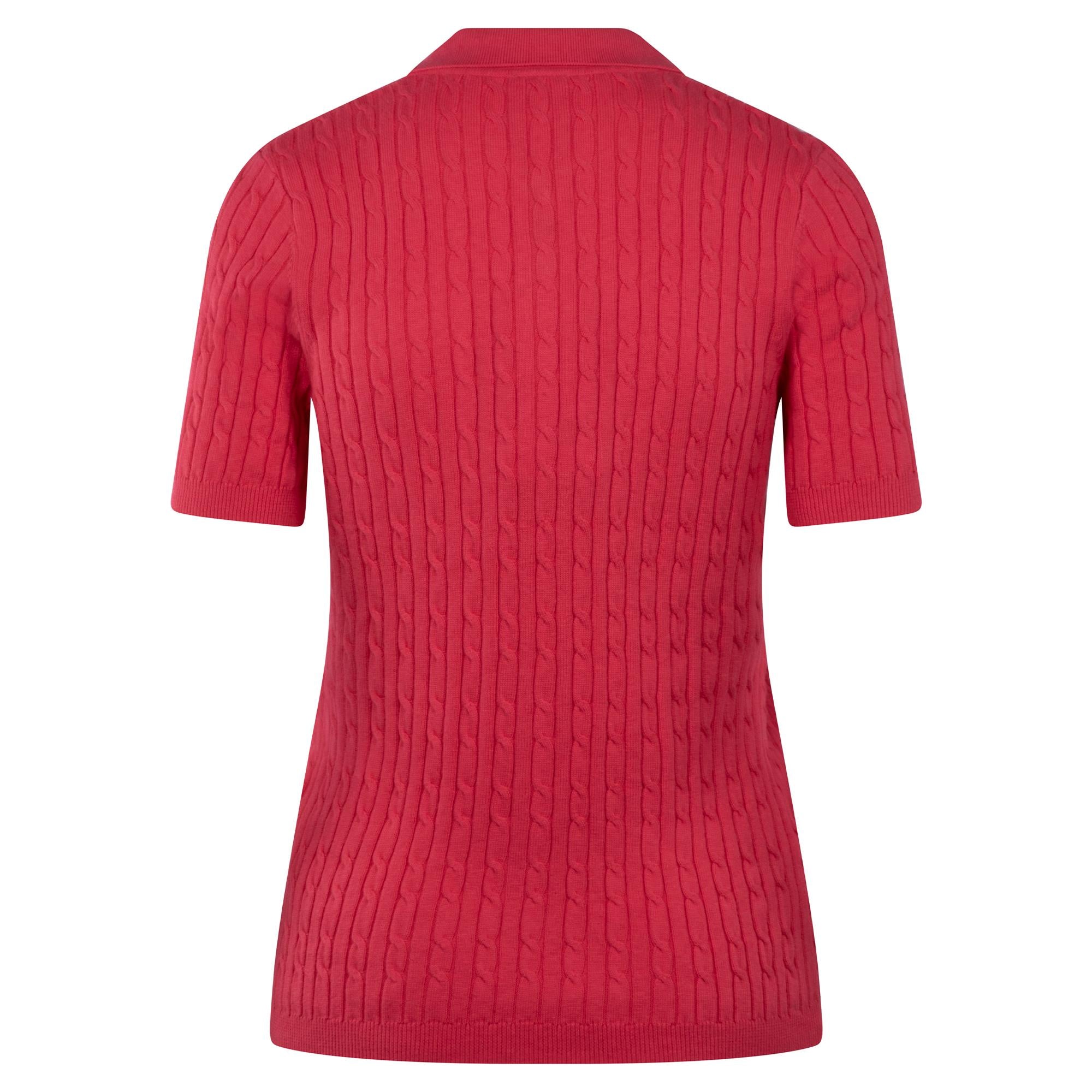Daily Sports Madelene Knitted Ladies Golf Polo Shirt Intense Coral